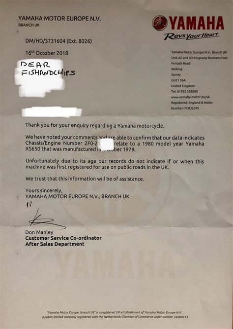 yamaha dating certificate